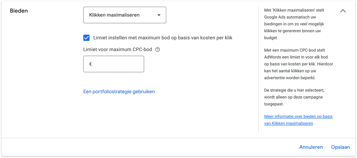 Biedstrategieën Google Ads: Klikken maximaliseren