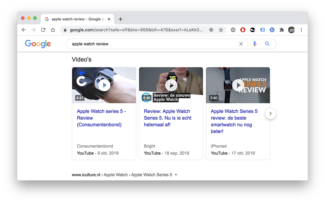 Rich snippets voor video's