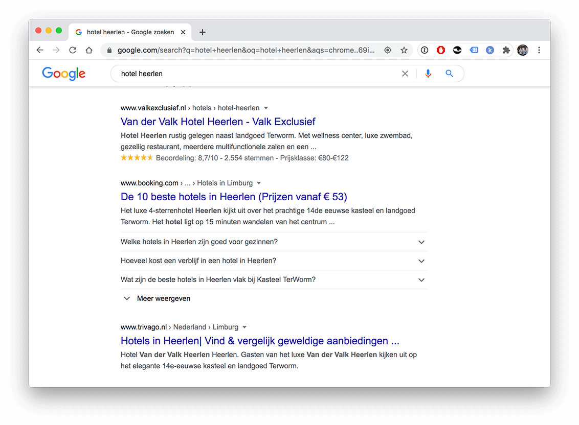 Rich snippets in de zoekresultaten van Google