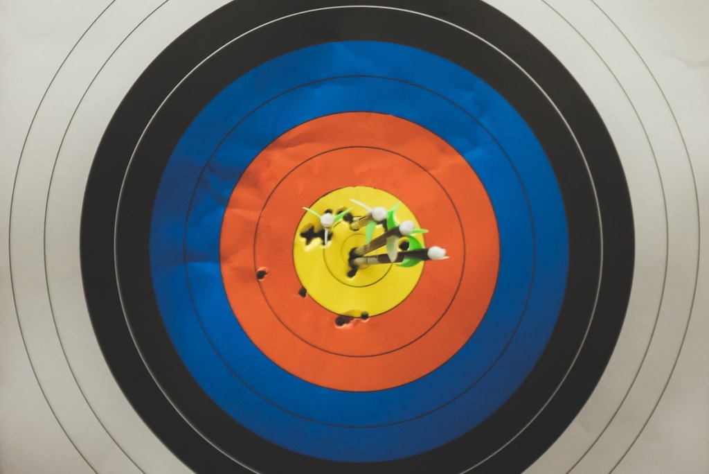 arrows in shooting target