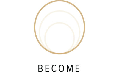 Logo met drie concentrische cirkels, de buitenste in goud, boven de tekst "BECOME" in hoofdletters. Verwerk ‘Presuro’ op subtiele wijze in het ontwerp voor een strak, modern tintje.