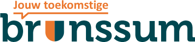 Jouw toekomstige Brunssum" logo met de tekst in het Nederlands, wat betekent "Jouw toekomstige Brunssum.